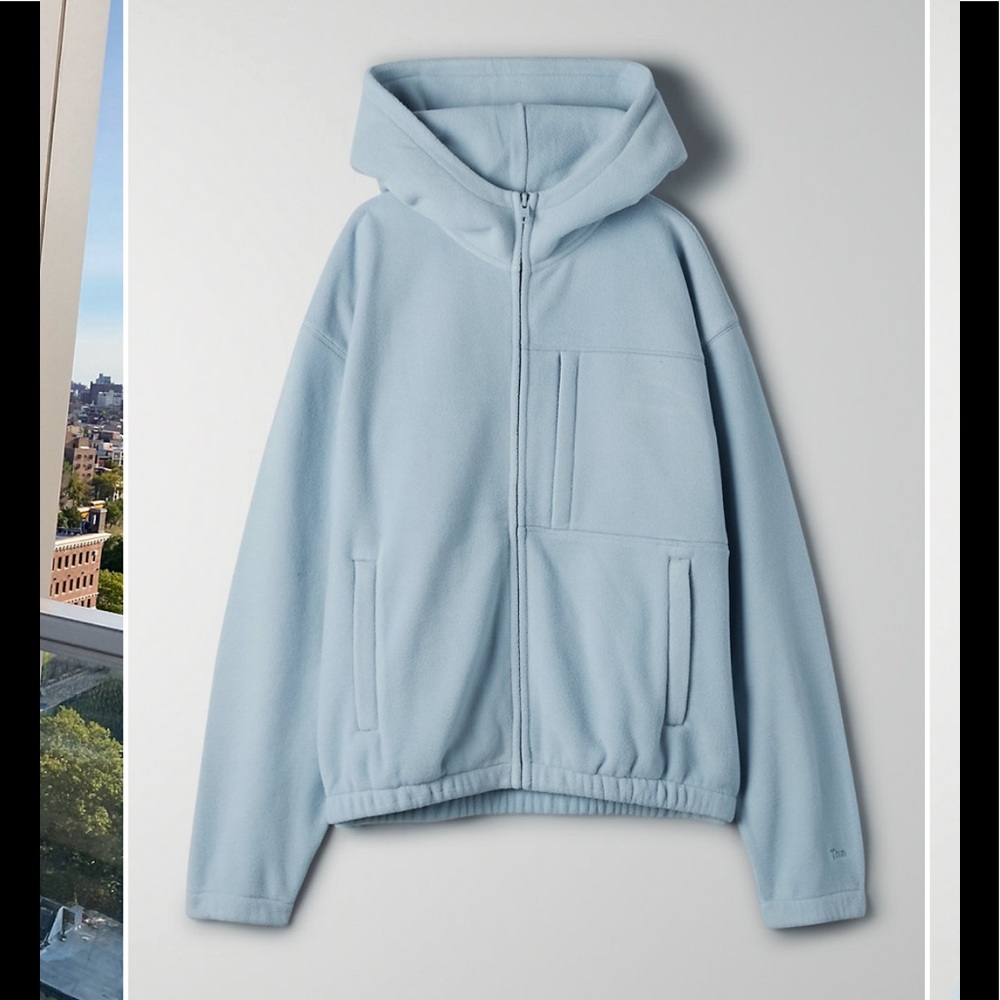 Aritzia TNA fleece polar zip hoodie jacket